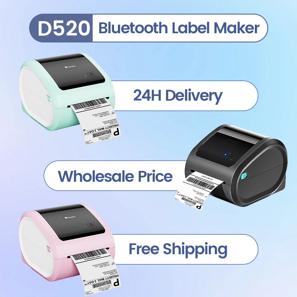 Commercial Shirt Printing Machine - 무선 Bluethooth 배송 프린터 Phomemo D520BT