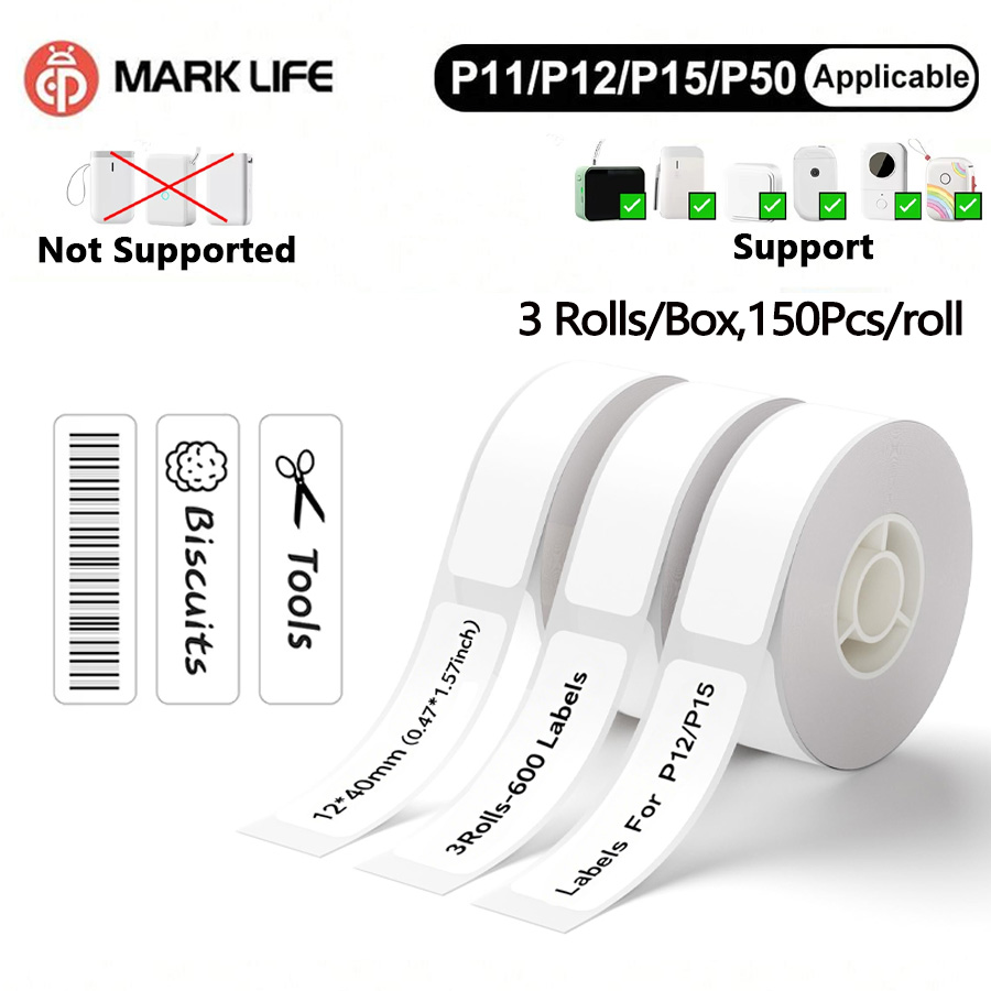 Commercial Shirt Printing Machine - Marklife 3Rolls 라벨 P15 열 라벨