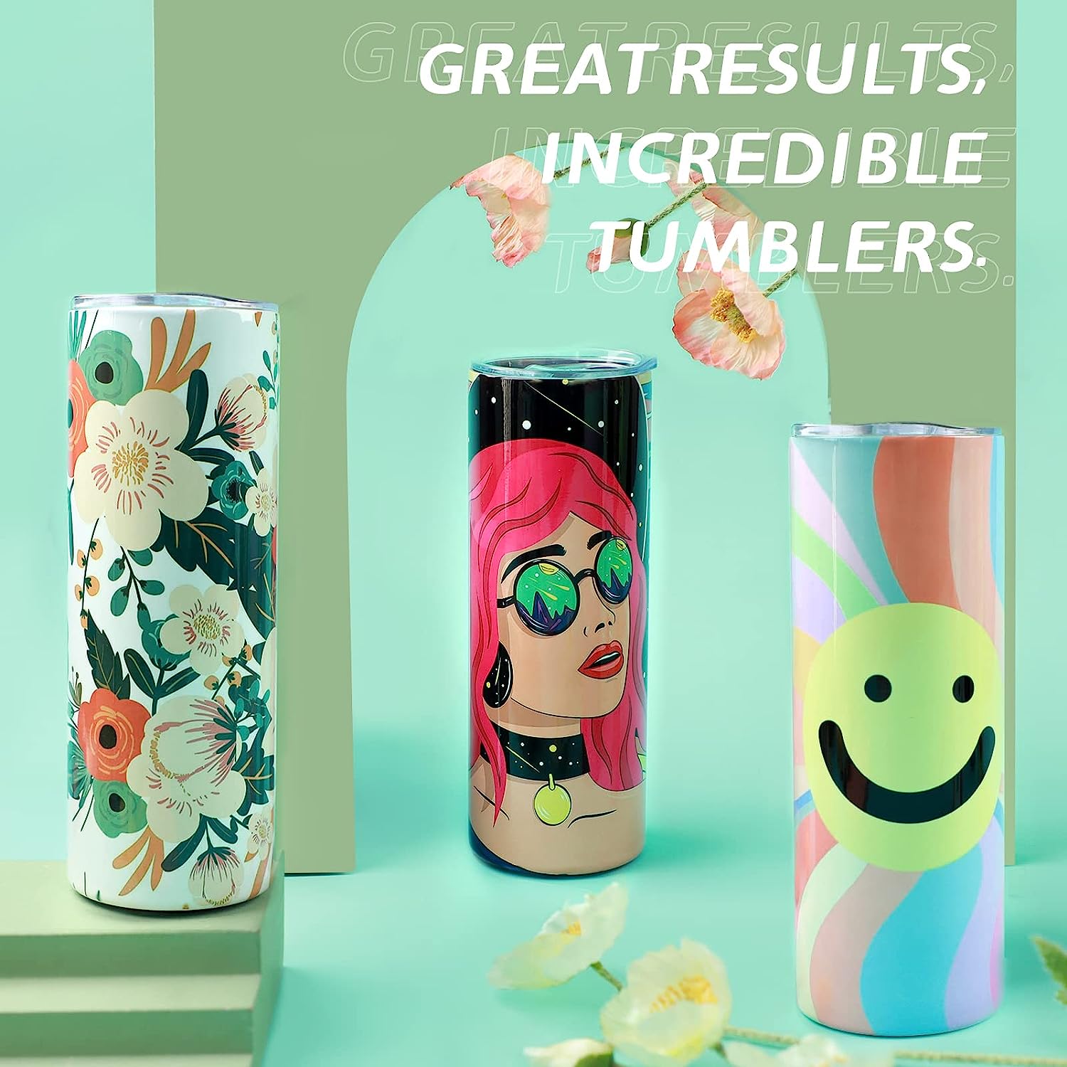 HTVRONT 8pcs 스테인레스 20 OZ 승화 텀블 - Sublimation Mug Blank 리뷰 및 가격