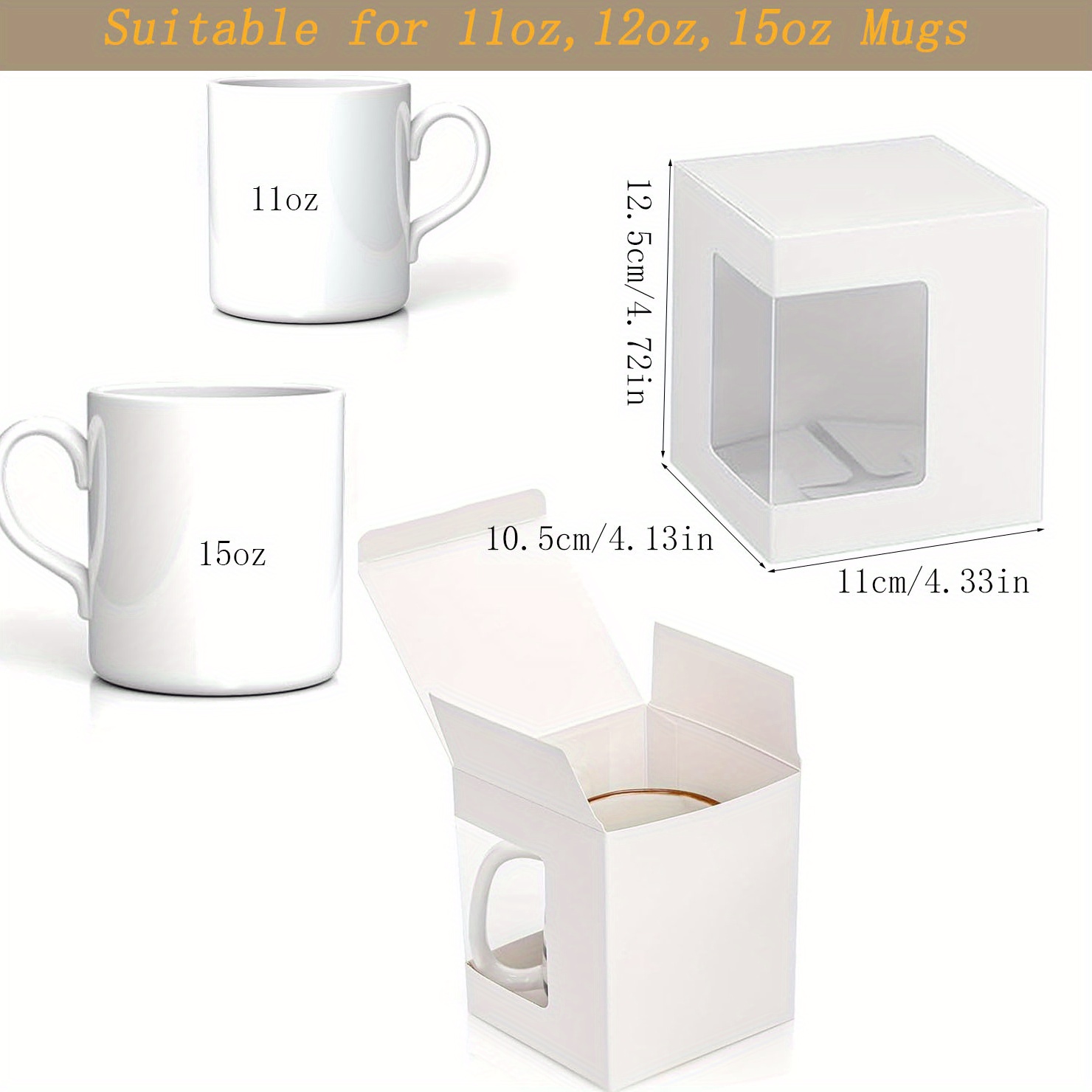 승화 머그컵용 12팩 선물 상자, 창이 있는 커피 머그 - Sublimation Mug Blank 리뷰 및 가격